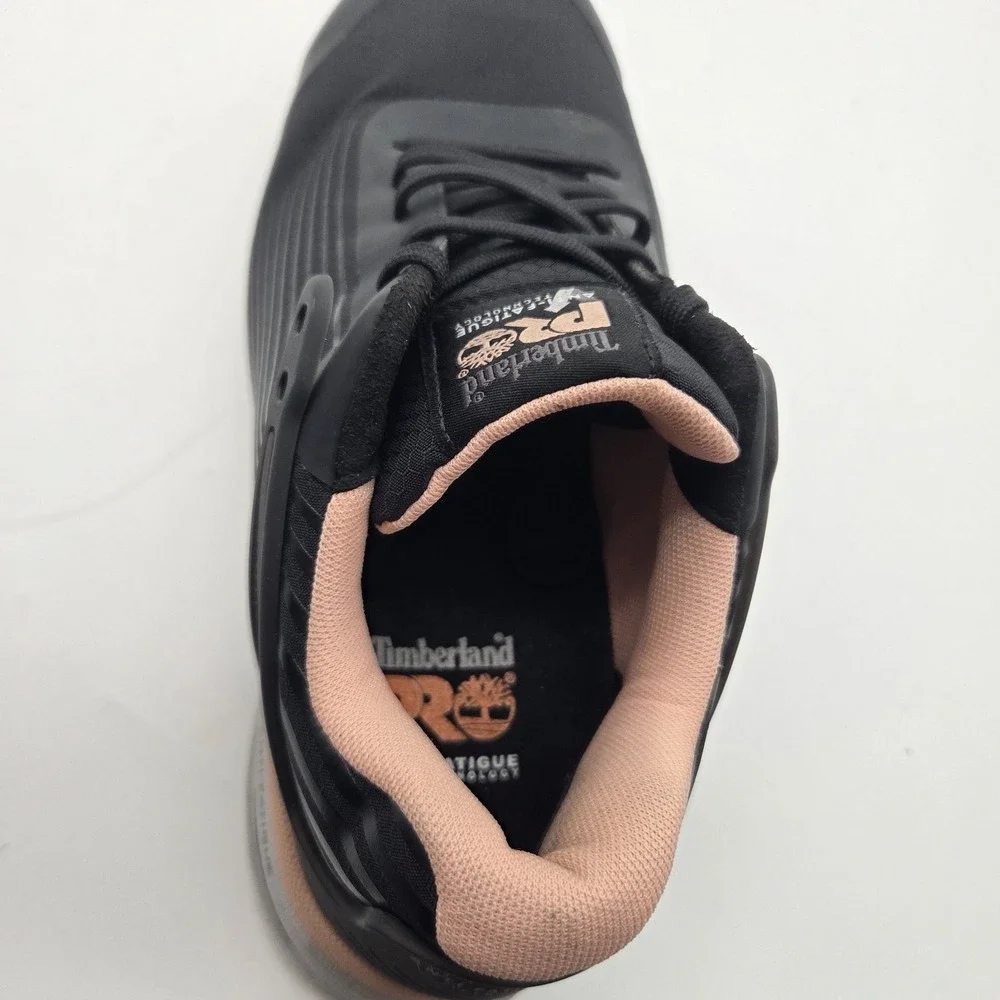 Timberland PRO Composite Safety Shoe Women's Size 9.5 Drivetrain Black/Pink EUC